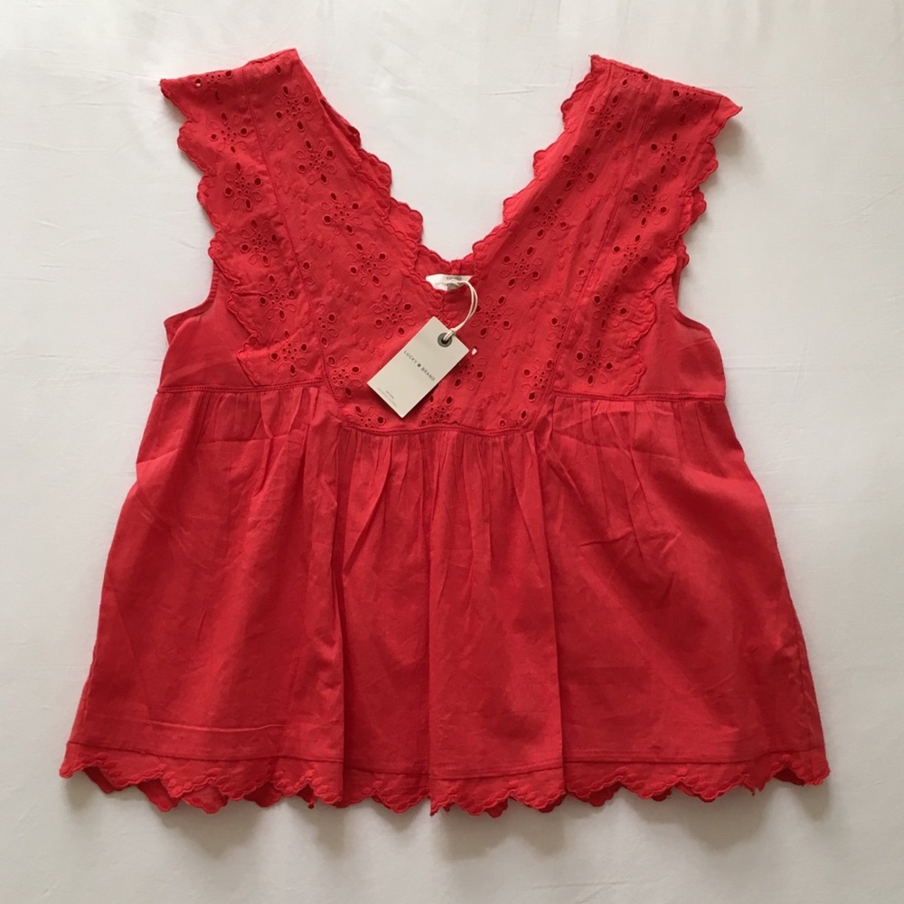 Lucky Brand Orange Blouse